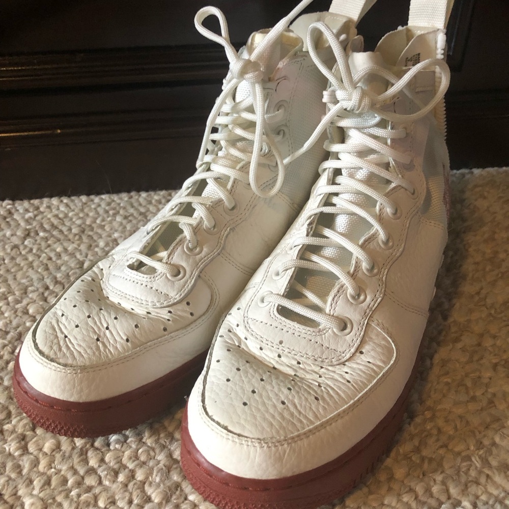 Nike SF Air Force 1 AFI Mid "Red Ivory" 917753-100 Mars Shoes size 42.5